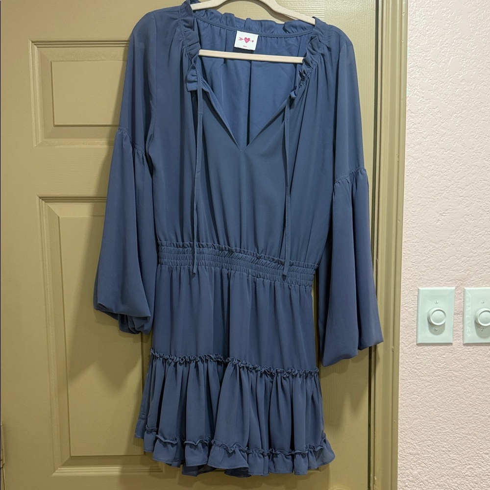 Buddy Love purple/blue Long Sleeve Dress